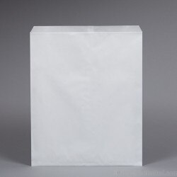 Flat Merchandise Bags. White Kraft